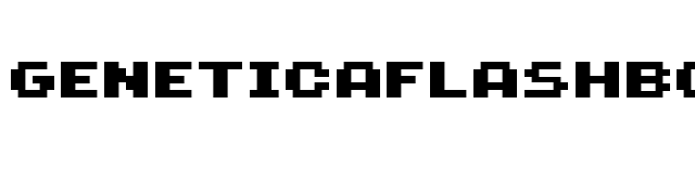 GeneticaFlashBold font preview