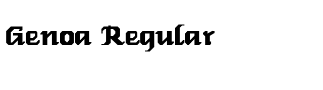 Genoa Regular font preview