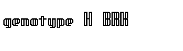 genotype H BRK font preview