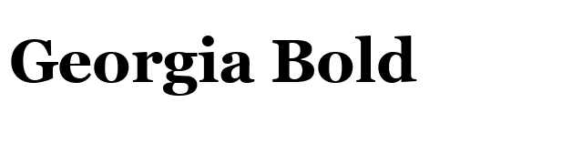 Georgia Bold font preview