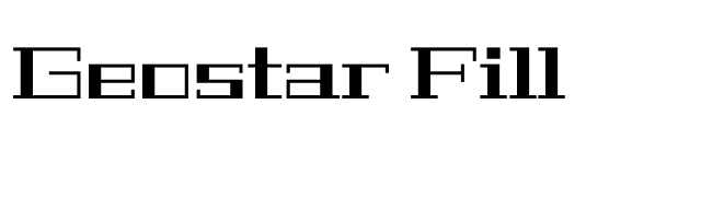 Geostar Fill font preview