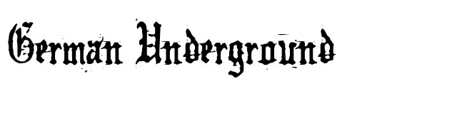 German Underground font preview