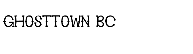 ghosttown-bc font preview