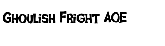 Ghoulish Fright AOE font preview