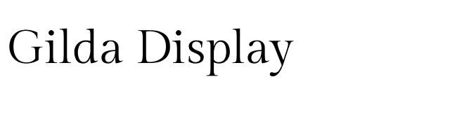 Gilda Display font preview