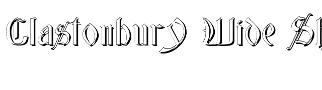 Glastonbury Wide Shadow font preview