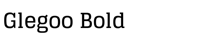 Glegoo Bold font preview