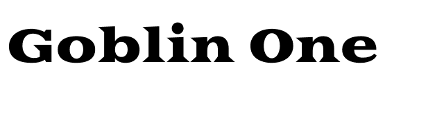 Goblin One font preview
