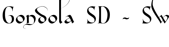 Gondola SD - Swash font preview