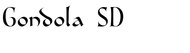 Gondola SD font preview