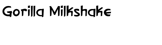 Gorilla Milkshake font preview