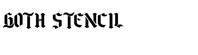 Goth Stencil font preview