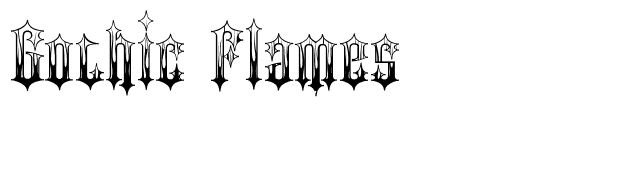 Gothic Flames font preview