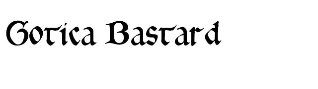 Gotica Bastard font preview