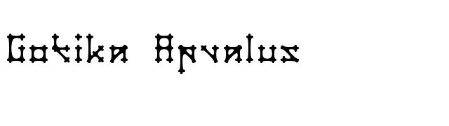 Gotika Apvalus font preview