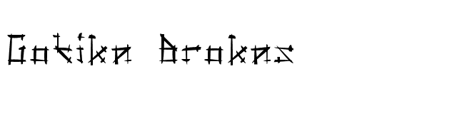 Gotika Brokas font preview