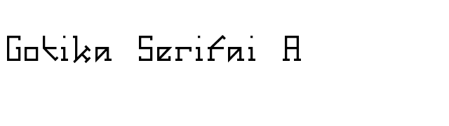 Gotika Serifai A font preview