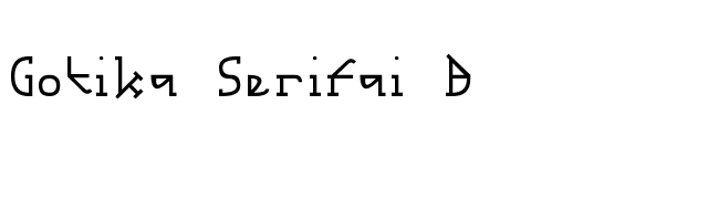Gotika Serifai B font preview