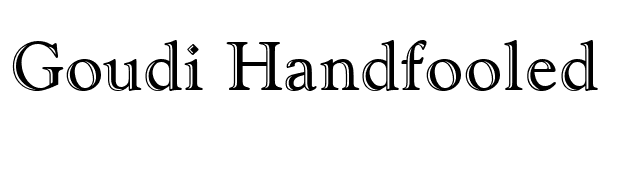 Goudi Handfooled font preview