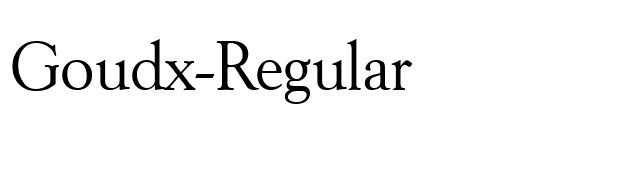 Goudx-Regular font preview