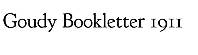 Goudy Bookletter 1911 font preview