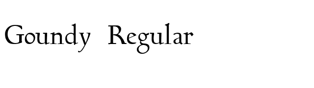 Goundy Regular font preview