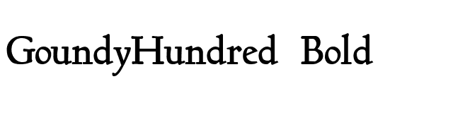 GoundyHundred Bold font preview