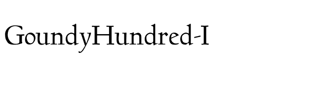 GoundyHundred-I font preview