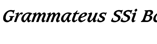 grammateus-ssi-bold-italic font preview
