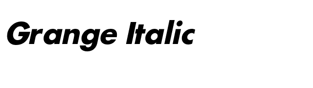 Grange Italic font preview
