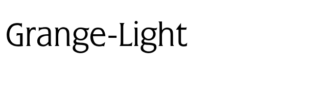 Grange-Light font preview