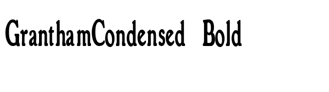 GranthamCondensed Bold font preview