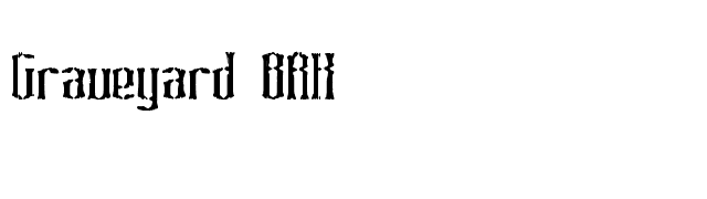 Graveyard BRK font preview