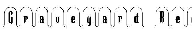 Graveyard Regular font preview