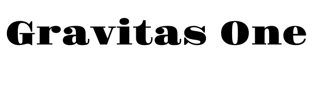 Gravitas One font preview