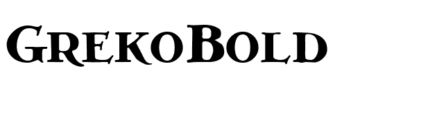 GrekoBold font preview