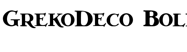 GrekoDeco Bold font preview