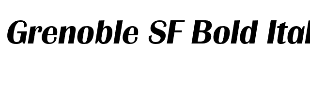 Grenoble SF Bold Italic font preview