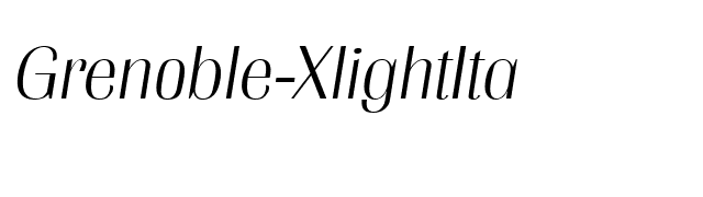 Grenoble-XlightIta font preview