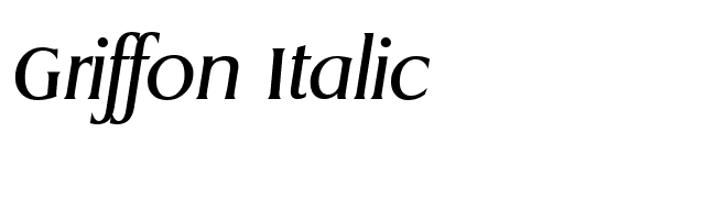 Griffon Italic font preview