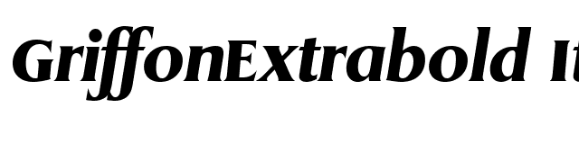griffonextrabold-italic font preview