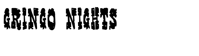 gringo-nights font preview