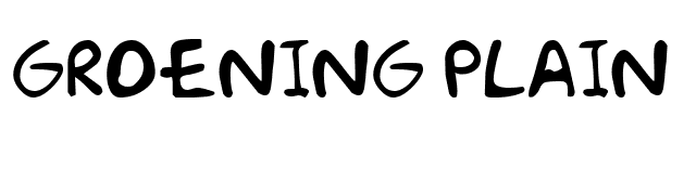 groening-plain font preview