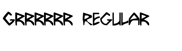 Grrrrrr Regular font preview