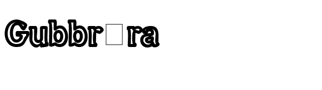 Gubbröra font preview