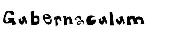 Gubernaculum font preview