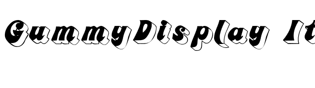 GummyDisplay Italic font preview
