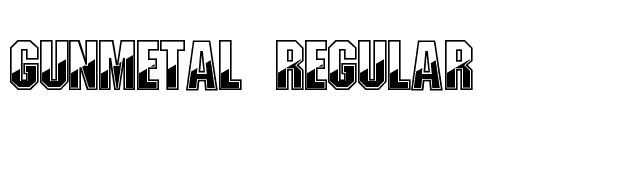 Gunmetal Regular font preview