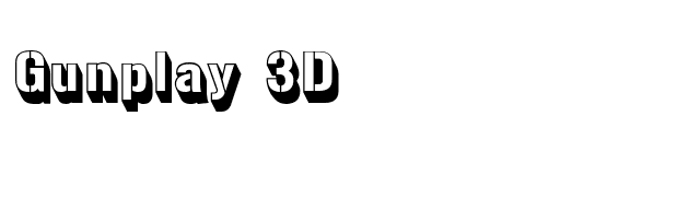 Gunplay 3D font preview