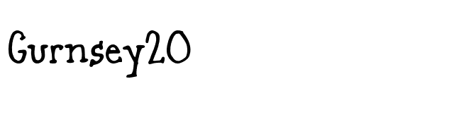 Gurnsey20 font preview